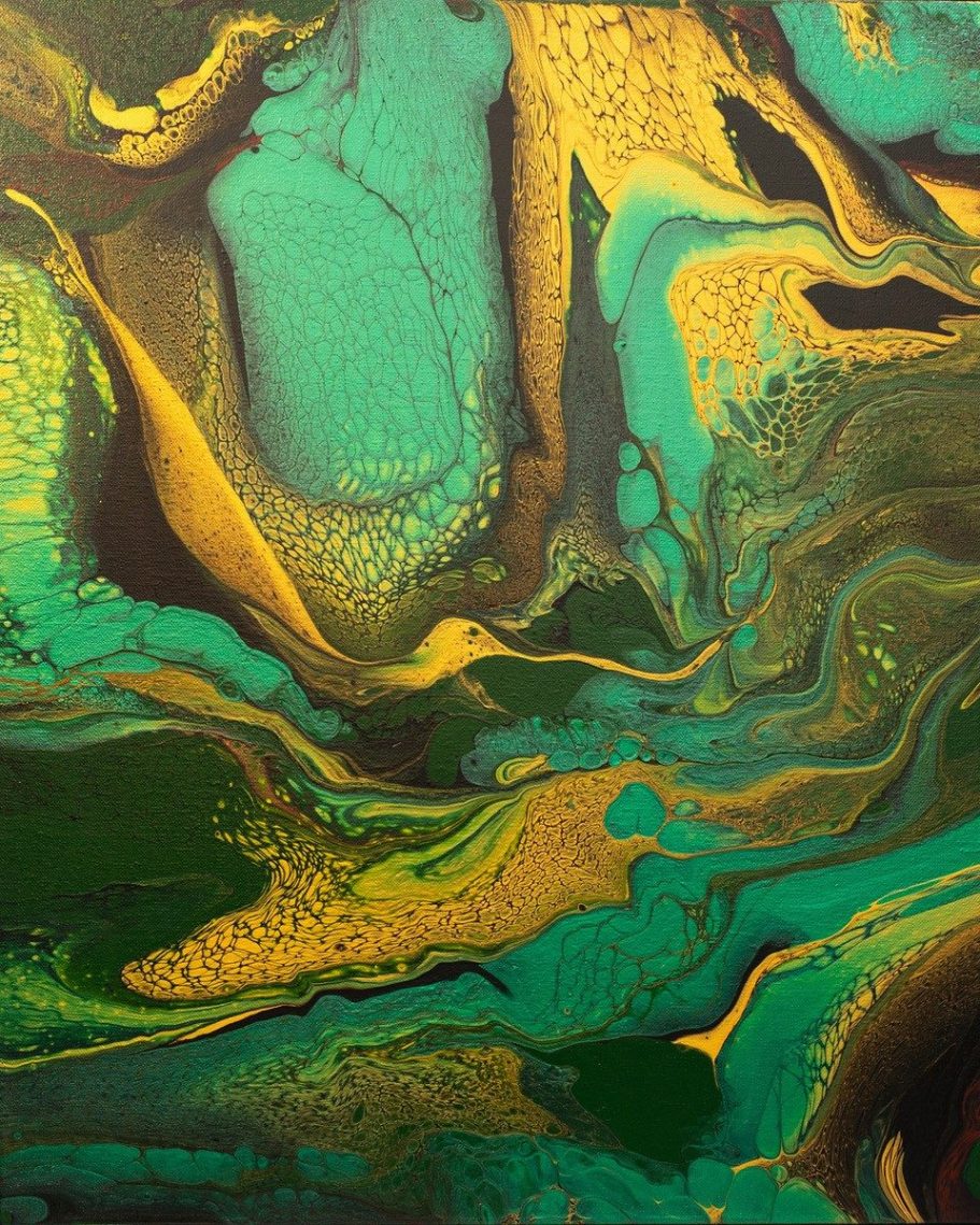 Stunning original  Acrylic painting on deep edge canvas..  Professionally framed in a black wooden frame and ready to hang.