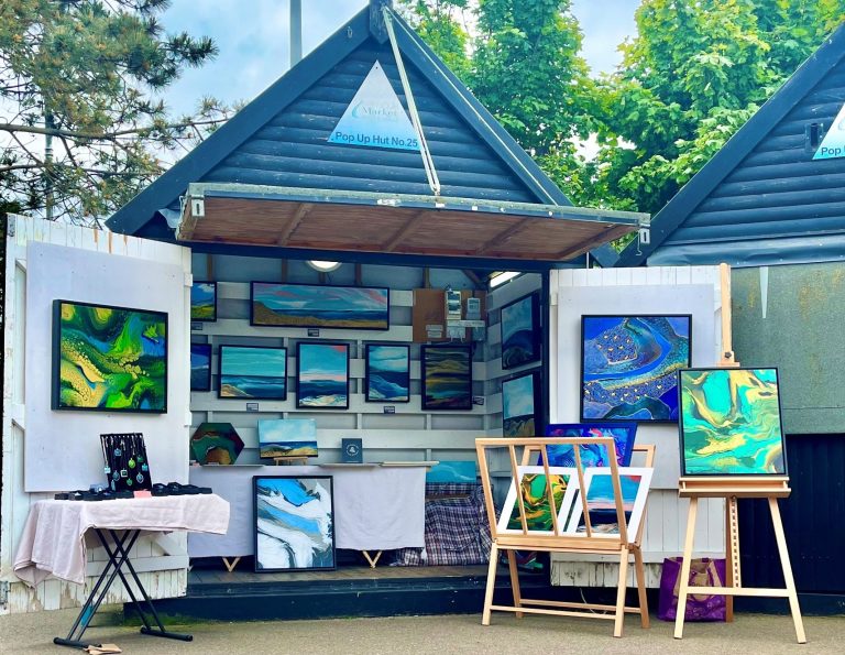 Harbour Market Whitstable Blue Lagoon Art UK Artist Jane Burdett