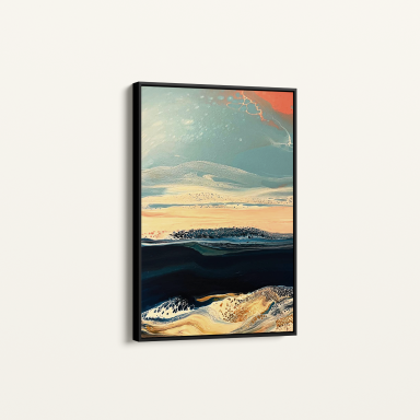 Sublimity by UK Artist Jane Burdett. Original, hand-poured acrylic painting on a deep-edge gallery-wrapped canvas.